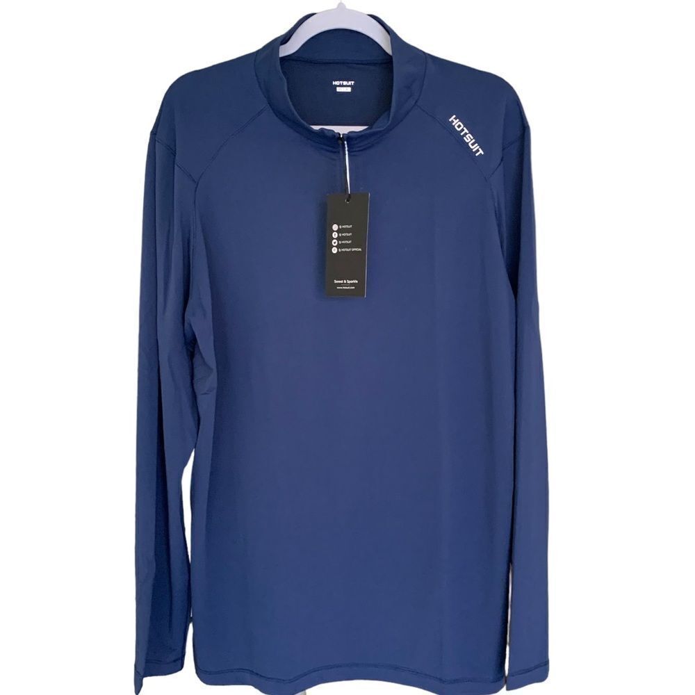 Hotsuit Men’s 1/4 Zip Long Sleeve Lightweight Reflective Pullover Size XL NWT